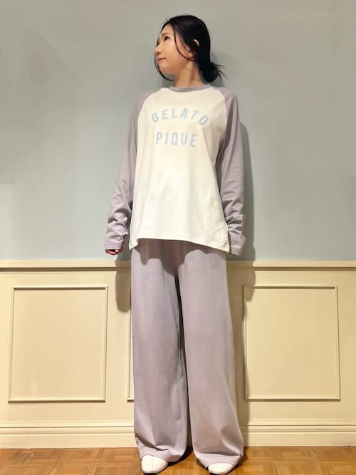 ワンポイントラグランロンT（ルームウェア/パジャマ）｜gelato
