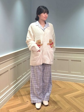 「アイテム（ルームウェア）」を使った、gelato piqueさん（レディース・151cm）の秋コーディネート