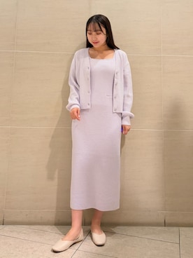 「アイテム（ルームウェア/パジャマ、パープル系）」を使った、gelato piqueさん（レディース・158cm）の冬コーディネート