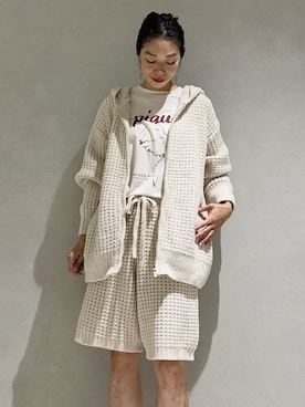 「アイテム（ルームウェア）」を使った、gelato piqueさん（レディース・168cm）の秋コーディネート