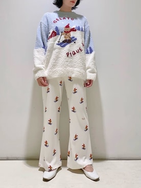 「リラックス」｜gelato piqueさん（レディース・155cm）の冬コーディネート