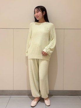 「アイテム（ルームウェア、グリーン系）」を使った、gelato piqueさん（レディース・158cm）の秋コーディネート