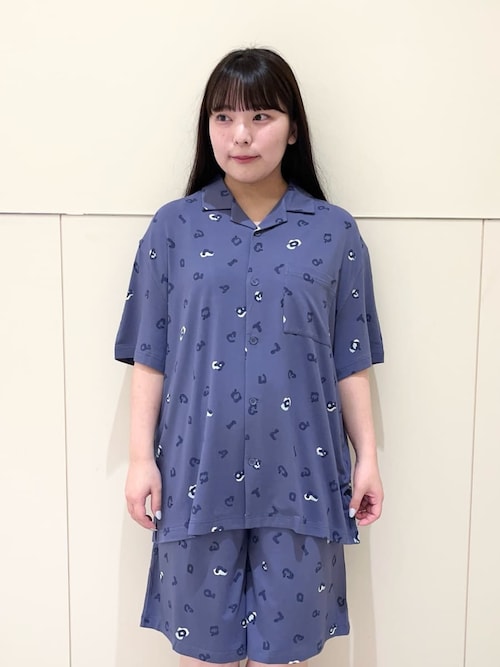 セール】【HOMME】レオパード総柄シャツ（ルームウェア/パジャマ