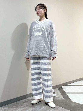 「アイテム（ルームウェア）」を使った、gelato piqueさん（レディース・158cm）の秋コーディネート