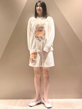 「アイテム（ルームウェア/パジャマ、ベージュ系）」を使った、gelato piqueさん（レディース・165cm）の秋コーディネート