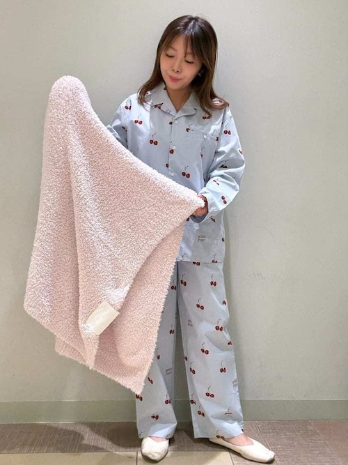セール】【UNISEX】チェリー柄シャツ（ルームウェア/パジャマ