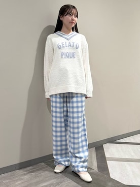 「アイテム（ルームウェア）」を使った、gelato piqueさん（レディース・158cm）の秋コーディネート