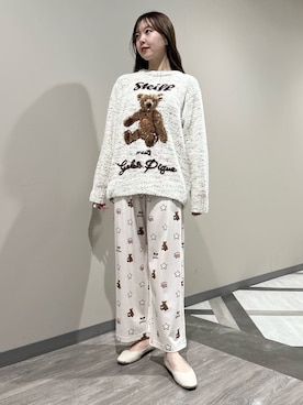 「アイテム（ルームウェア）」を使った、gelato piqueさん（レディース・158cm）の冬コーディネート