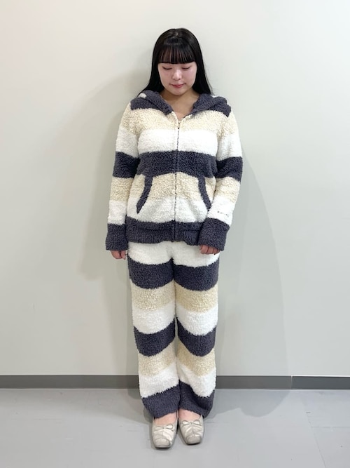 ジェラートピケ ボーダー 上下 セール】ジェラート3ボーダーロングパンツ（ルームウェア/パジャマ