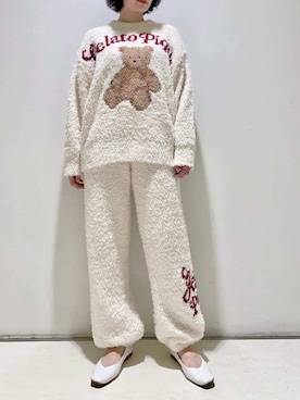 「アイテム（ルームウェア）」を使った、gelato piqueさん（レディース・155cm）の秋コーディネート