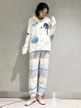 「アイテム（ルームウェア）」を使った、gelato piqueさん（レディース・168cm）の秋コーディネート