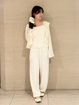 「アイテム（ルームウェア/パジャマ、ホワイト系）」を使った、gelato piqueさん（レディース・156cm）の秋コーディネート