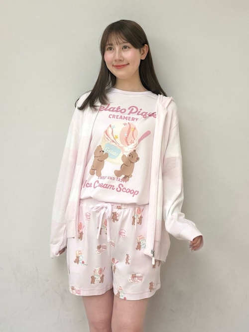 アイスクリームベアワンポイントTシャツ（ルームウェア/パジャマ