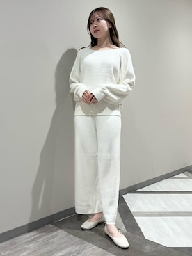 「アイテム（ルームウェア、ホワイト系）」を使った、gelato piqueさん（レディース・158cm）の冬コーディネート