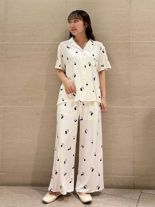 ジェラートピケ　接触冷感　ベアワンポイントTシャツ＆ロングパンツ セール】【ONLINE限定】【接触冷感】ベアワンポイントTシャツ