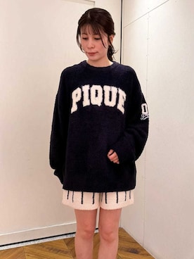 「gelato pique（ジェラートピケ）のベビモコスポーティジャガードプルオーバー（ルームウェア/パジャマ、ブルー系）」を使った、gelato piqueさんの秋コーディネート