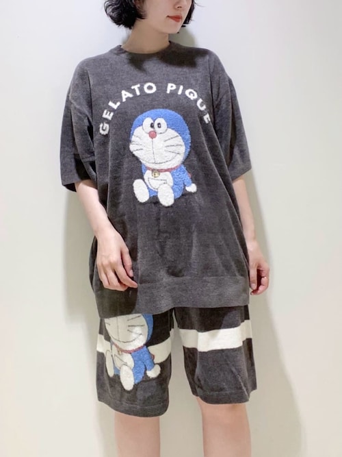 【Manページ】ジェラピケ ドラえもん Tシャツ＆ハーフパンツ ドラえもん】【メンズ】ジャガードプルオーバー&ハーフパンツセット