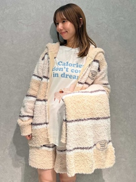 「アイテム（ルームウェア/パジャマ、ベージュ系）」を使った、gelato piqueさん（レディース・156cm）の秋コーディネート