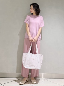 「アイテム（マタニティウェア/グッズ、ピンク系）」を使った、gelato piqueさん（レディース・168cm）の春コーディネート