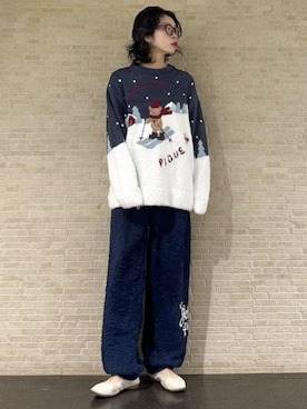 「アイテム（ルームウェア）」を使った、gelato piqueさん（レディース・168cm）の秋コーディネート