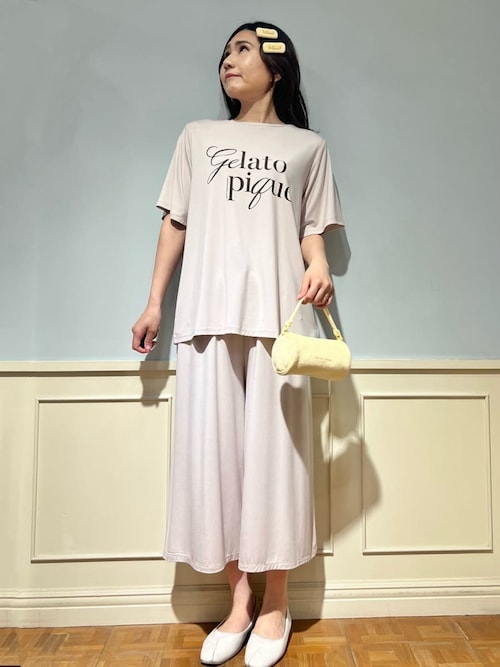 セール】【接触冷感】レーヨンロゴ8分丈パンツ（ルームウェア