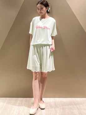 「アイテム（ルームウェア/パジャマ、グリーン系）」を使った、gelato piqueさん（レディース・150cm）の夏コーディネート