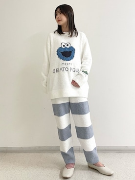 「アイテム（ルームウェア/パジャマ）」を使った、gelato piqueさん（レディース・154cm）の冬コーディネート