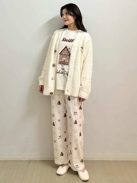 「アイテム（ルームウェア/パジャマ）」を使った、gelato piqueさん（レディース・164cm）の冬コーディネート