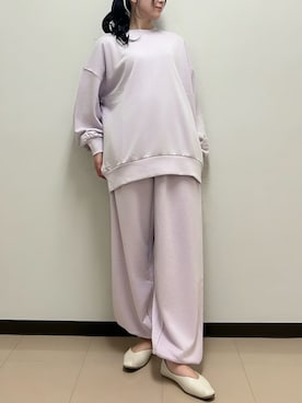 「アイテム（ルームウェア/パジャマ、パープル系）」を使った、gelato piqueさん（レディース・163cm）の夏コーディネート