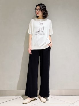 「アイテム（ルームウェア）」を使った、gelato piqueさん（レディース・168cm）の春コーディネート