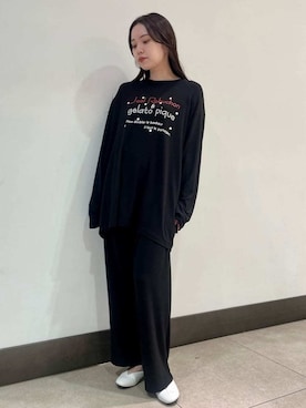 「アイテム（ルームウェア/パジャマ）」を使った、gelato piqueさん（レディース・158cm）の冬コーディネート