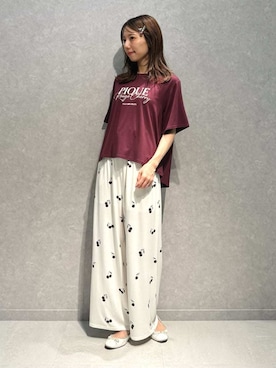 「アイテム（ルームウェア/パジャマ）」を使った、gelato piqueさん（レディース・156cm）の夏コーディネート