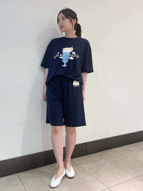 ジェラートピケ　アイスクリーム　クール　ルームウェア　Tシャツ　パジャマ セール】【HOMME】【接触冷感】COOLレーヨンロゴTシャツ（ルーム