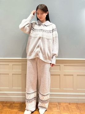「アイテム（ルームウェア/パジャマ）」を使った、gelato piqueさん（レディース・161cm）の冬コーディネート