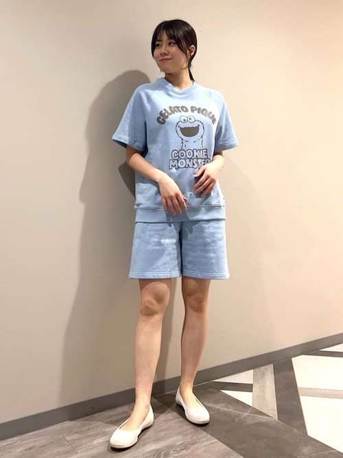 SESAME STREET】【UNISEX】裏毛プルオーバー＆ハーフパンツセット