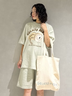 「アイテム（ルームウェア）」を使った、gelato piqueさん（レディース・168cm）の夏コーディネート
