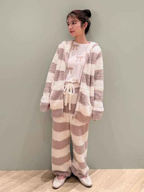 ジェラート2ボーダーパーカ（ルームウェア/パジャマ）｜gelato pique