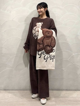 「アイテム（ブランケット）」を使った、gelato piqueさん（レディース・154cm）の秋コーディネート