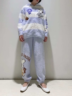 「アイテム（ルームウェア）」を使った、gelato piqueさん（レディース・155cm）の秋コーディネート