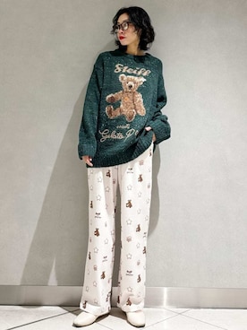 「アイテム（ルームウェア/パジャマ）」を使った、gelato piqueさん（レディース・168cm）の冬コーディネート