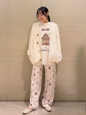 「アイテム（ルームウェア/パジャマ）」を使った、gelato piqueさん（レディース・158cm）の冬コーディネート