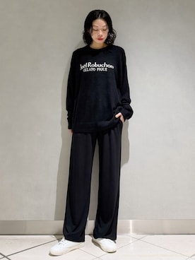 「アイテム（ルームウェア、ブラック系）」を使った、gelato piqueさん（レディース・168cm）の秋コーディネート