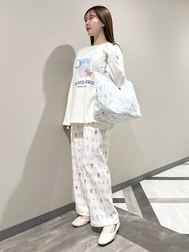 「アイテム（ルームウェア/パジャマ）」を使った、gelato piqueさん（レディース・158cm）の冬コーディネート