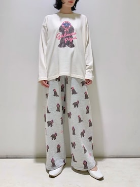 「アイテム（ルームウェア/パジャマ）」を使った、gelato piqueさん（レディース・155cm）の冬コーディネート