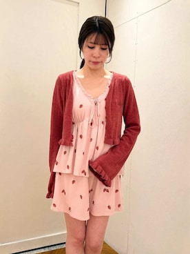 「アイテム（ルームウェア、レッド系）」を使った、gelato piqueさん（レディース・151cm）の夏コーディネート