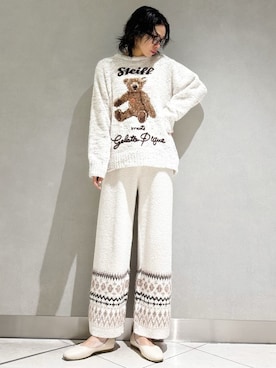 「アイテム（ルームウェア）」を使った、gelato piqueさん（レディース・168cm）の冬コーディネート