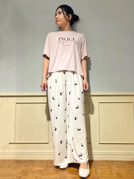 「アイテム（ルームウェア）」を使った、gelato piqueさん（レディース・158cm）の夏コーディネート