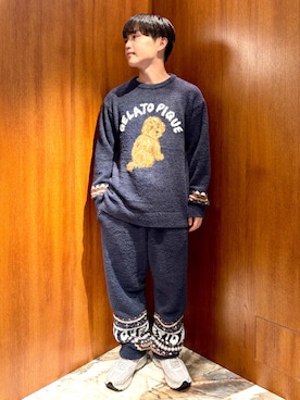 「アイテム（ルームウェア/パジャマ）」を使った、gelato piqueさん（メンズ・163cm）の冬コーディネート