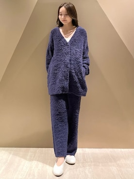 「アイテム（ルームウェア、ブルー系）」を使った、gelato piqueさん（レディース・150cm）の秋コーディネート