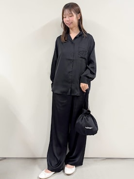 「アイテム（ルームウェア、ブラック系）」を使った、gelato piqueさん（レディース・161cm）の秋コーディネート